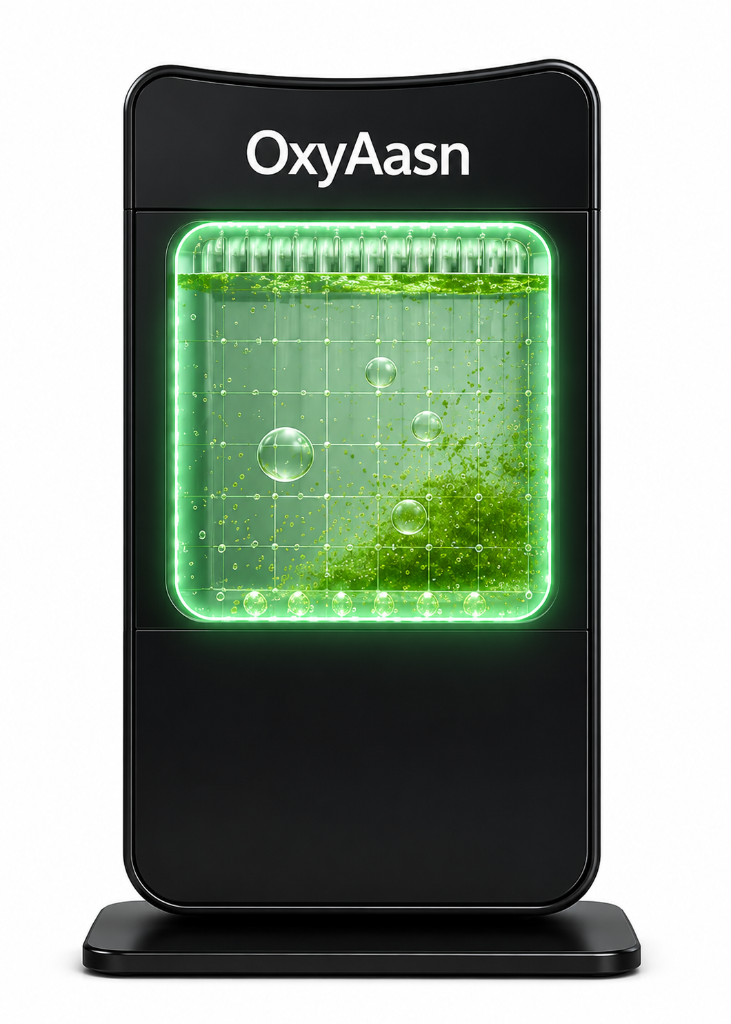 OxyAasn photobioreactors in a modern biotechnology laboratory